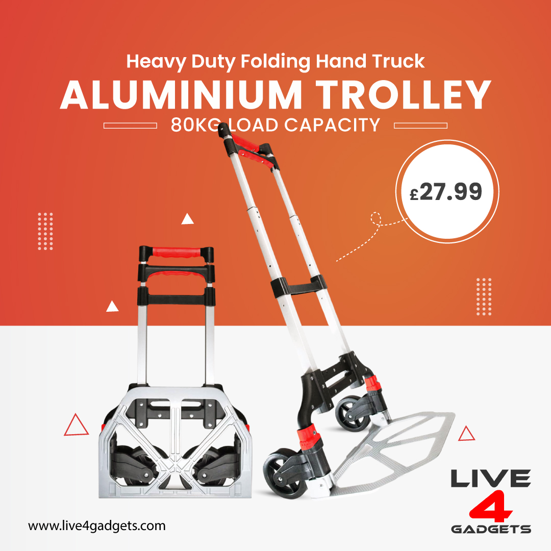 Introducing our Heavy Duty Folding Hand Truck Aluminum Trolley with an impressive 80kg load capacity.
Live4gadgets
Buy now: shorturl.at/cMRT3

#handtruck #trolley #portabletrolley #handtrucklife #trolleytime #heavydutyhauling #aluminumtrolley #convenientcargo #loadlifting