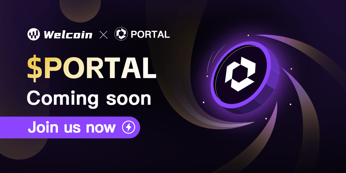 Welcoin_Offical's tweet photo. 💜 9th #Welcoin IEO - $PORTAL 💜
💎 Looking for Next #Crypto #GEM?
⏰ #PORTAL IEO will be LIVE on #Welcoin next Wednesday! 📈
🌟 @Portalcoin, the next-gen gaming platform and publisher.
Stay tuned...⏳ https://t.co/PskV8eqdeu