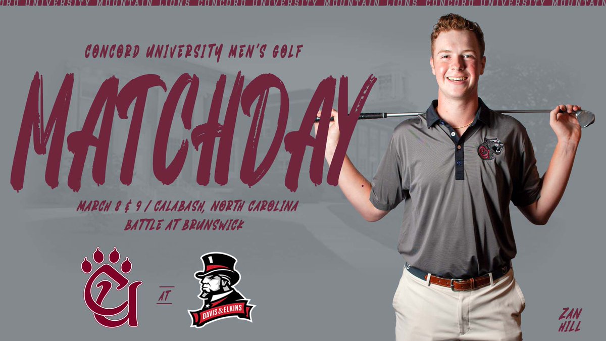 CUMountainlions (@cumountainlions) on Twitter photo .<a href="/Concord_MGolf/">Concord University Men’s Golf</a> MATCHDAY @ Battle of Brunswick
📍 Place: Brunswick Plantation Resort (Calabash, N.C.)
⏰ Time: All Day March 8 & 9 .<a href="/Concord_MGolf/">Concord University Men’s Golf</a> MATCHDAY @ Battle of Brunswick
📍 Place: Brunswick Plantation Resort (Calabash, N.C.)
⏰ Time: All Day March 8 & 9