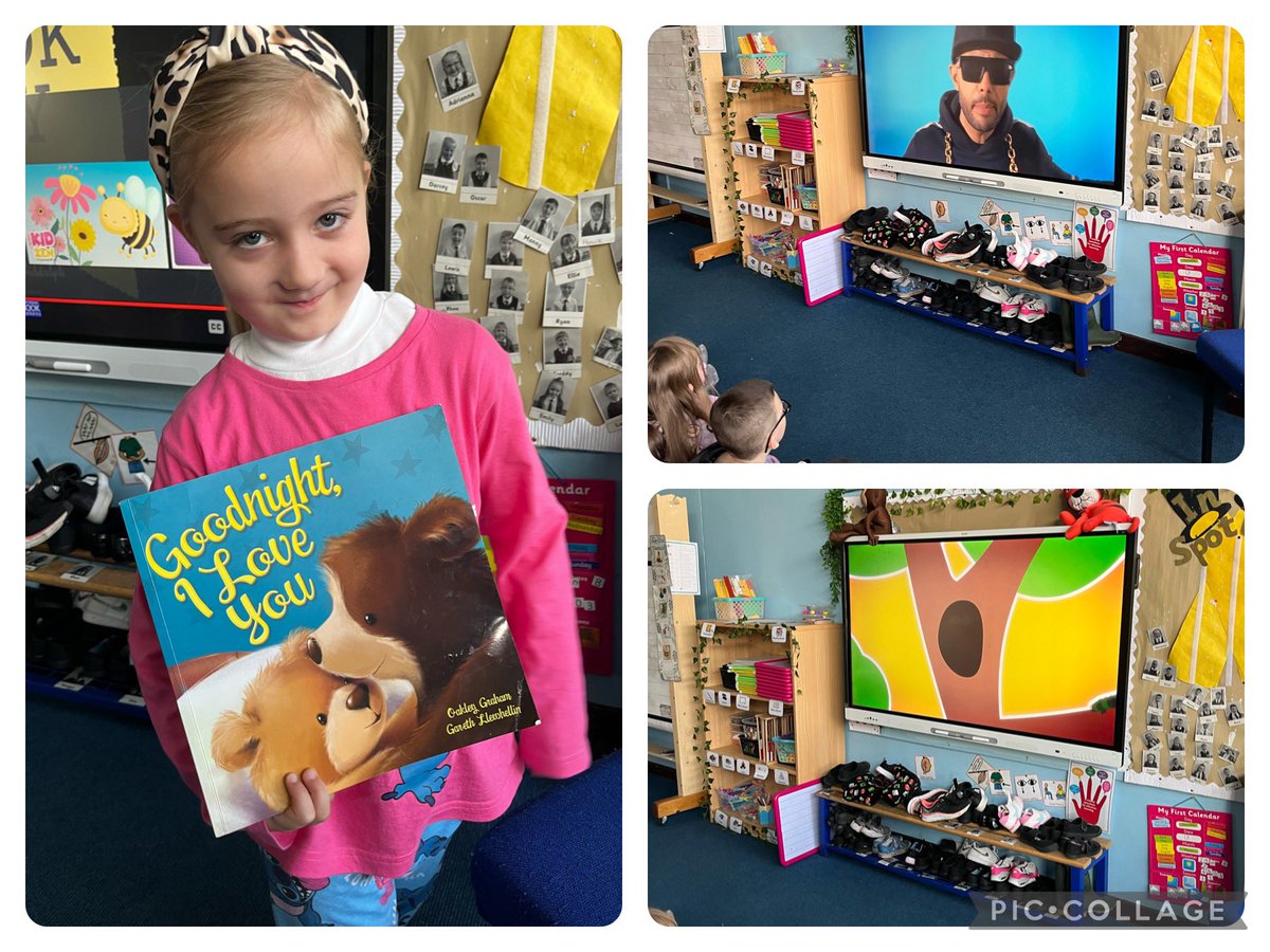 We shared stories and listened to a very cool #WorldBookDay2024  song! It was very catchy!  🎵 #ReadingSchools @MrsMu_StP