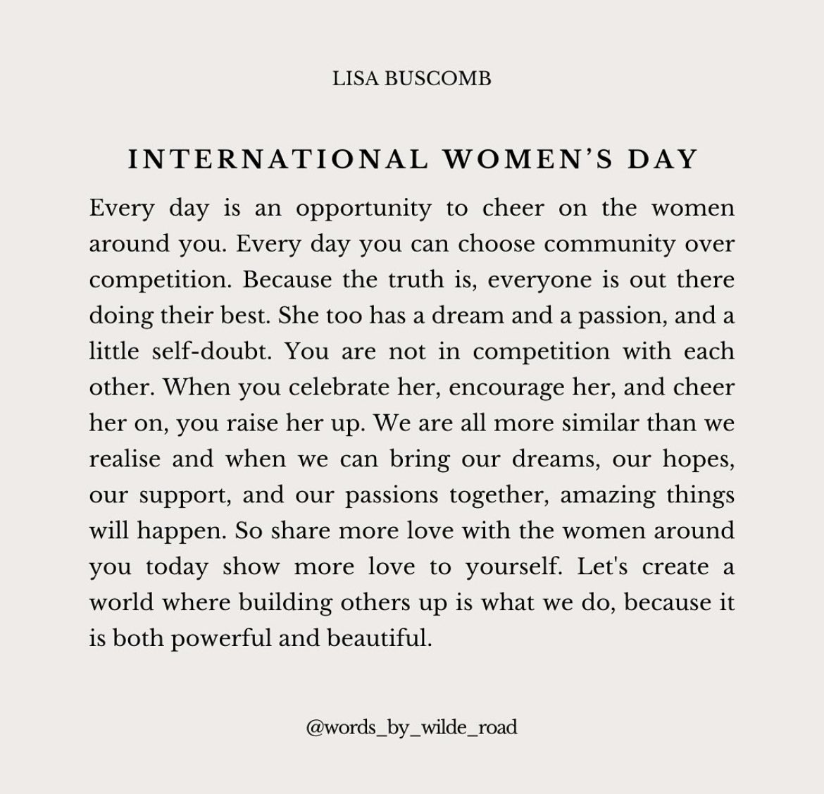 When women support each other, incredible things can happen 💗 #InternationalWomansDay