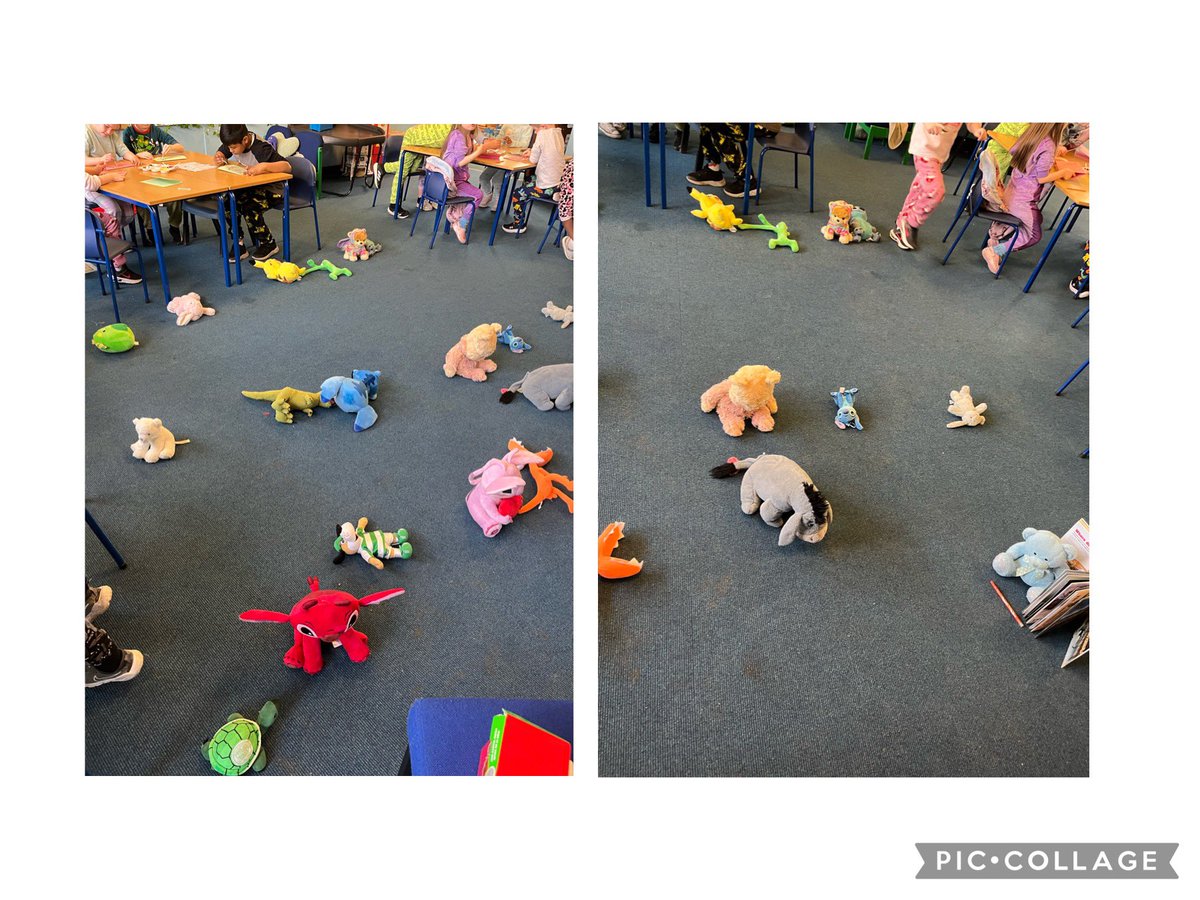 Our cuddly toys kept our carpet spots safe while we prepared for a very special surprise for the special people on our lives. Watch this space…@MrsMu_StP