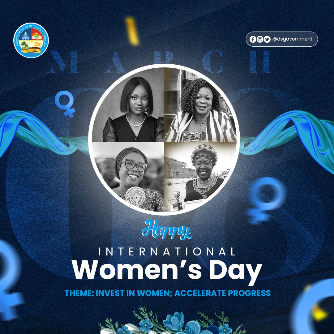 Today, we join the rest of the world in celebrating the strength, resilience, and achievements of women all across Delta State. 

Together, let's inspire inclusion and work towards a world where every woman is empowered to thrive. 

Happy International Women's Day! 

#MOREAgenda