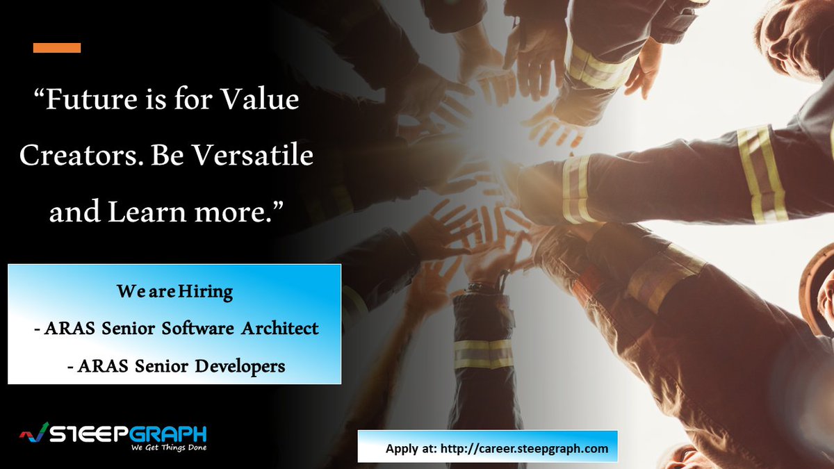 steepgraph's tweet image. #hiringalert
Come join the SteepGraph #aras team, which continues to grow continually and steadily.
𝐂𝐮𝐫𝐫𝐞𝐧𝐭𝐥𝐲 𝐨𝐩𝐞𝐧 𝐫𝐨𝐥𝐞𝐬:
- ARAS Senior Software Architect
- ARAS Senior Developer

Apply on -𝐡𝐭𝐭𝐩𝐬://𝐬𝐭𝐞𝐞𝐩𝐠𝐫𝐚𝐩𝐡.𝐜𝐨𝐦
