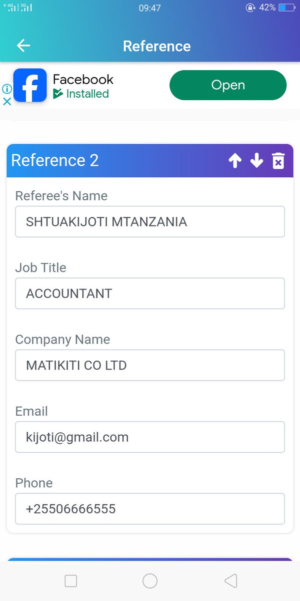 Bofya references kujaza referees wako. 
.
Tazama mfano kwenye picha chini.
.
Ukimaliza save. https:/...
