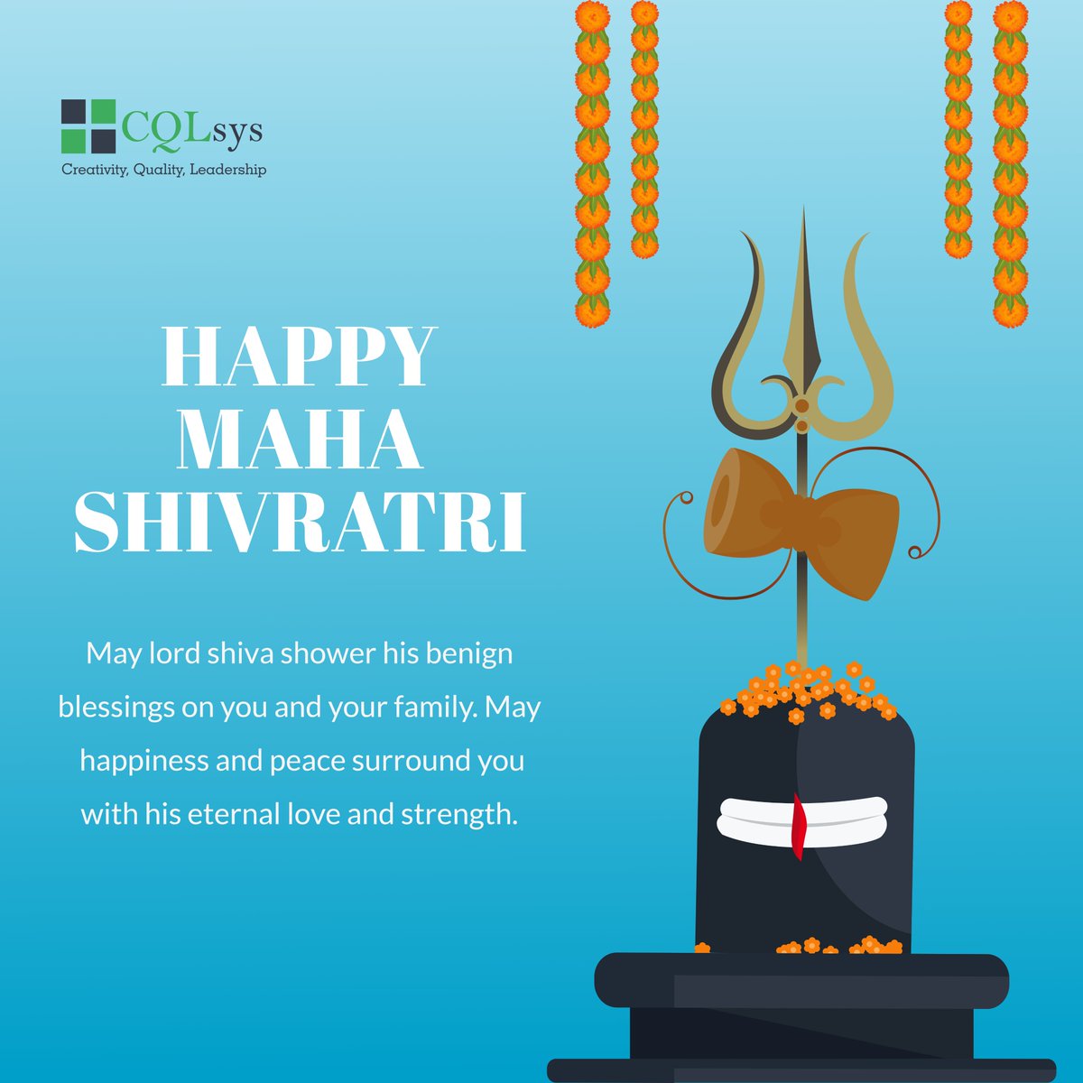 CqlsysTech's tweet photo. "#Embrace the divine #energy on this auspicious occasion of #MahaShivratri! "

Let us unite in devotion, meditate on the divine, &amp; celebrate the powerful essence of #Lord Shiva. Wishing you a joyous &amp; spiritually uplifting Maha Shivratri! 🕉️🙏 

 #HarHarMahadev #CQLsys https://t.co/WhiB5qpkHS