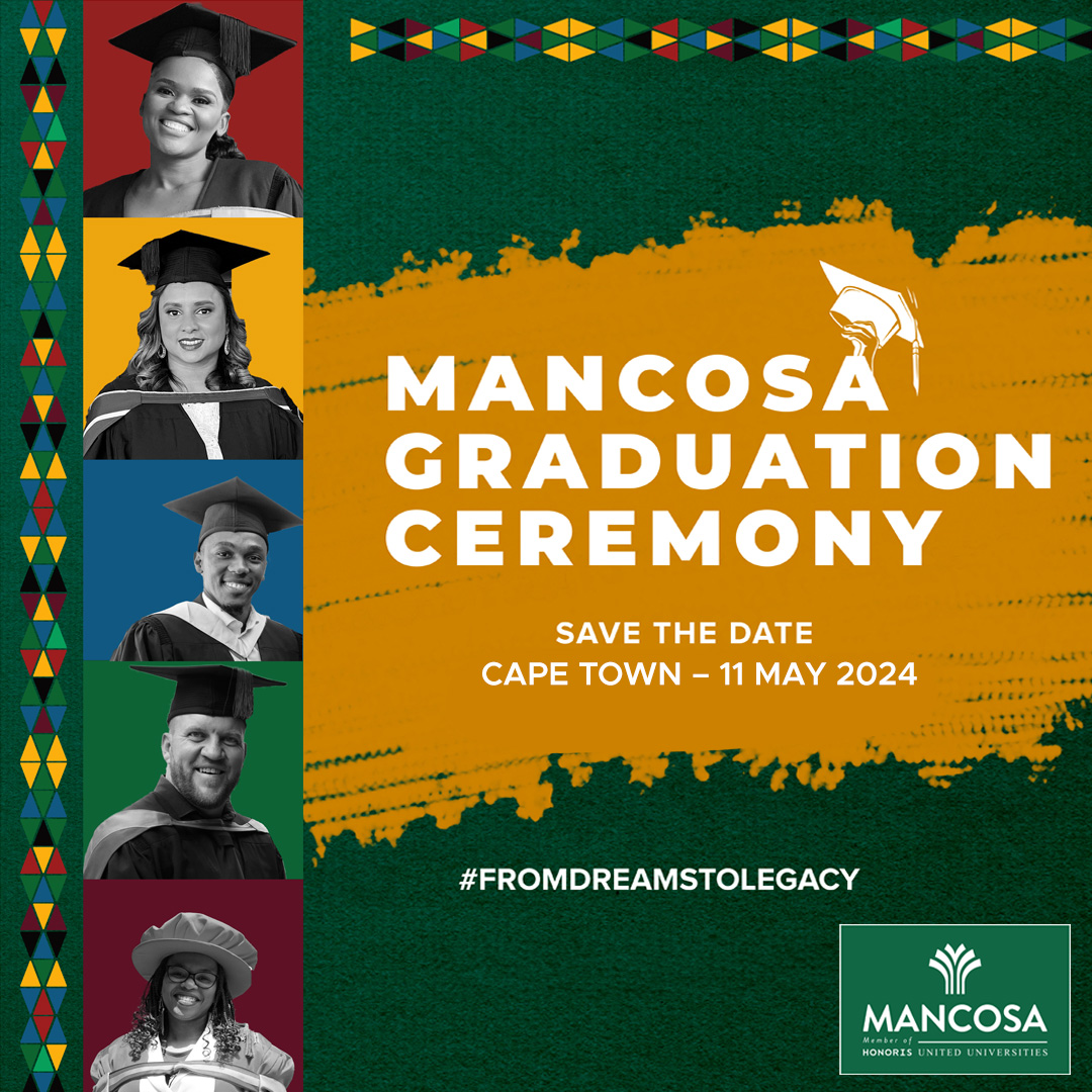 𝗦𝗔𝗩𝗘 𝗧𝗛𝗘 𝗗𝗔𝗧𝗘 for MANCOSA's May/June 2024 Graduation Ceremonies!🎓Get ready for another exciting celebration as we announce the upcoming graduation dates: CPT: 11 May JHB: 14, 15 & 16 May DBN: 31 May & 1 June #EducationForImpact #FromDreamsToLEGACY #MANCOSAGrad2024