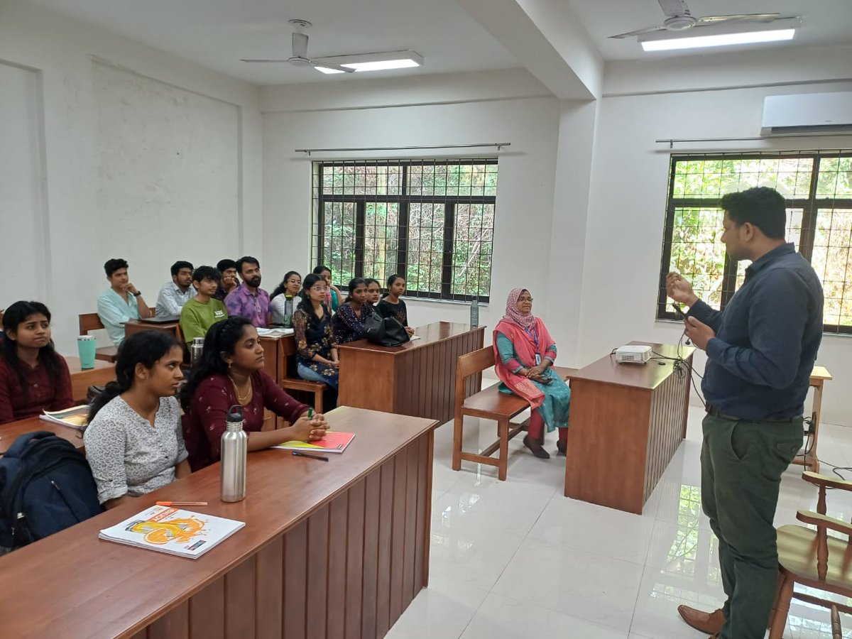 IIMC_India's tweet photo. Amal Maheswar KAS, Deputy Collector (Elections) Kottayam leads a #VoterAwarenessProgram as part of Systematic Voters' Education and Electoral Participation program (SVEEP) of ECI at @iimckottayam campus.

#VotersEducation #electoralparticipation #ElectionCommissionOfIndia https://t.co/CiymD3olKl