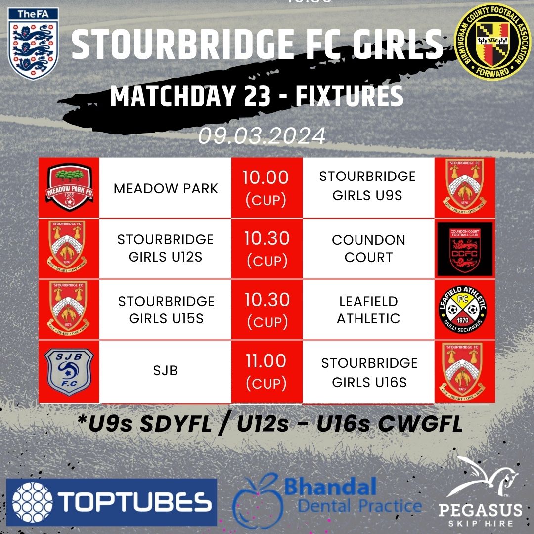 🔴 FIXTURES 🔴 Fingers crossed for better weather tomorrow morning! And it's a Cup bonanza for all four of our teams! Good luck everyone! #Glassgirls 🔴⚪️