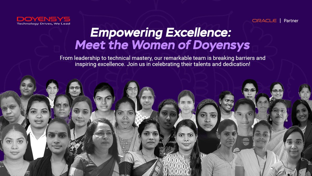 Celebrate #DoyensysWomen this Women's Day! From leadership in People  &amp; Culture to tech mastery, our remarkable team is redefining success in tech. Join us in honouring their diverse talents &amp; dedication.  Happy Women's Day! #Empowerment #WomenInTech #WomenLeaders