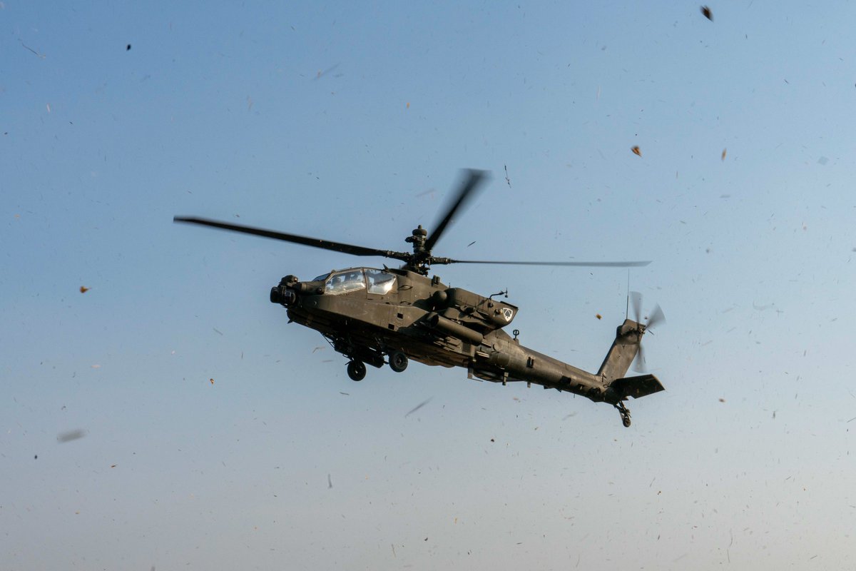 Battle Ready!

The 1-229th Attack Battalion conducts an aerial gunnery on the AH-64 Apache helicopters at Lop Buri, Thailand during #ExerciseCobraGold2024.

#CG24 #FreeandOpenIndoPacific #borninbattle

(U.S. Army photo by Sgt. Brandon Bruer, 16th Combat Aviation Brigade)