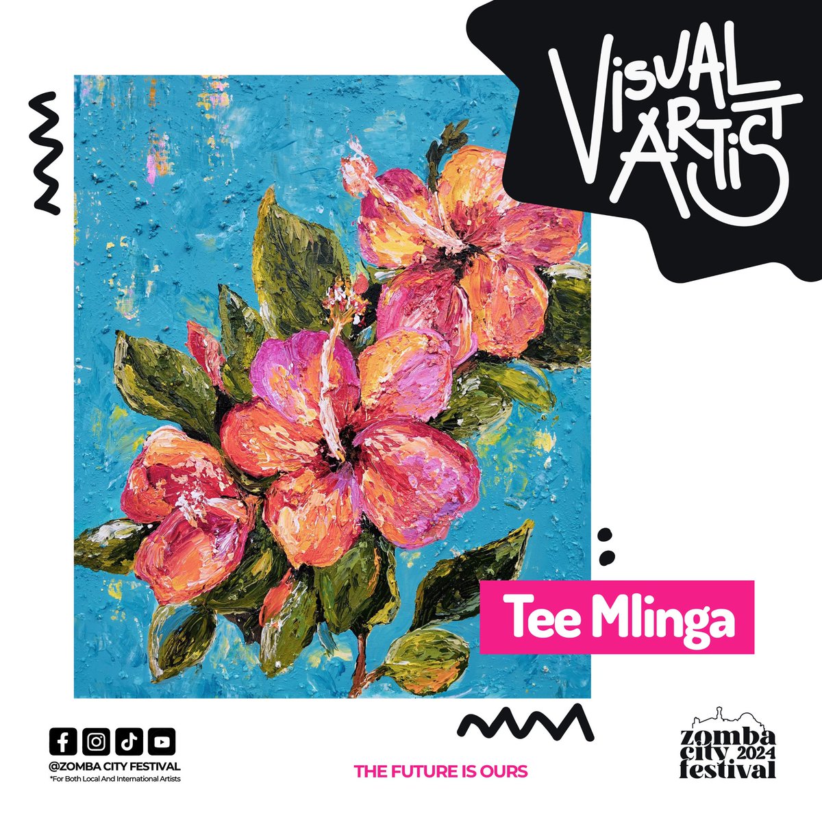 Artist reveal!! Visual arts coming in strong with pencil artist Lovemore Chimphanga and local celebrity @TapiwaMlinga #zcf24 brings you visual arts in the Botanic gardens on Saturday and Sunday