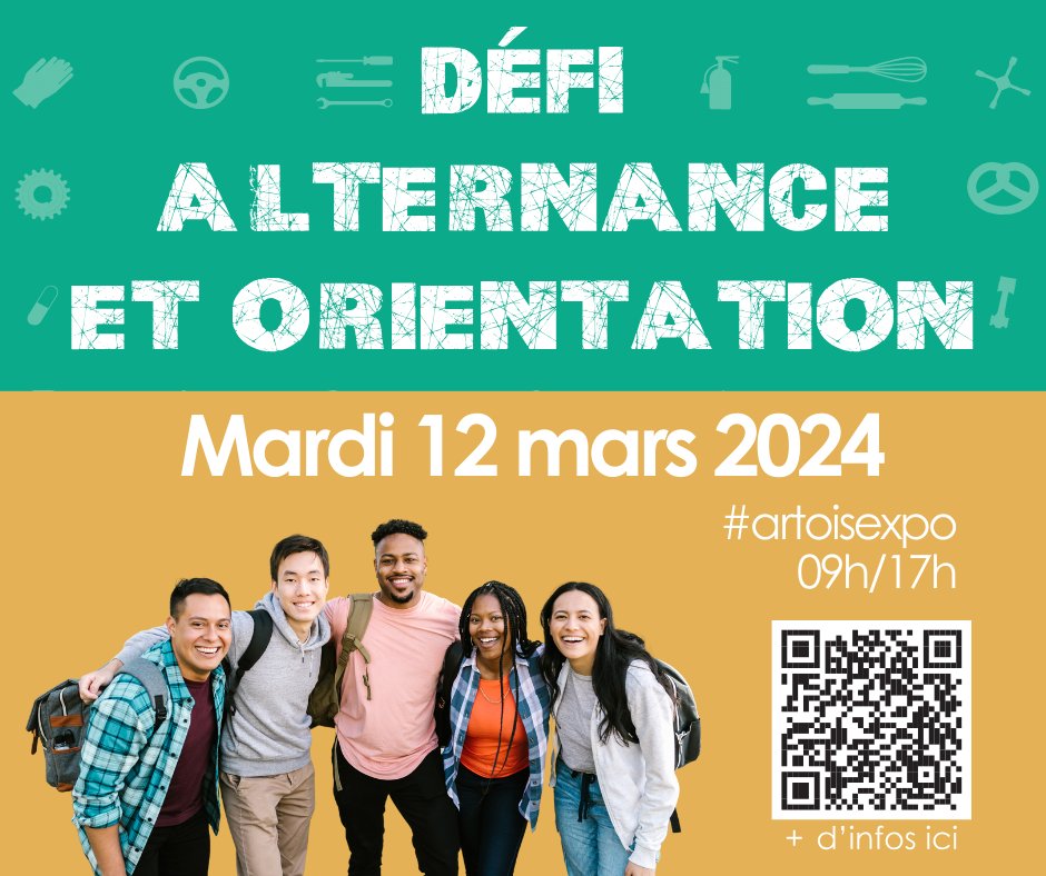 C'est dans un mois tout juste ! On te donne rendez-vous le mardi 12 mars prochain pour vivre des expériences métiers ! Au programme : 90 stands, des démonstrations, des mini-conférences, des conseillers... On sera là et on sera prêt à vous accueillir à Artois Expo.