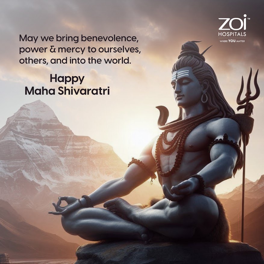 Let's cultivate benevolence, power, and mercy within ourselves. May these virtues spread kindness, strength, and compassion to all. Wishing you a Happy Mahashivaratri! #Shivaratri #MahaShivratri #LordShiva #Shiva @ZoiHospitals #MultiSpecialityHospital