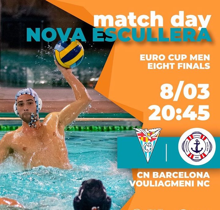 mariaguixa's tweet photo. 🤽🏻‍♂️🇪🇺 El @CNBARCELONA enceta els vuitens de final de l'Euro Cup a casa

👉🏻 Els cenebistes disputen el partit d'anada de l'eliminatòria davant el Vouliagmeni (20:45h)

La tornada a Grècia està prevista per al dia 23

#fomentemwp https://t.co/ym48BxvIFz