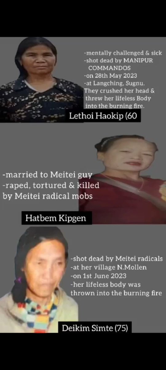 KhupLhungdim's tweet photo. On #InternationalWomensDay we highlight the injustice faced by Kuki-Zo women in #ManipurViolence. Unsurprisingly Meiteis even justified the raped tortured &amp; killing of Kuki-Zos.

Rest in Peace
#WhyModi
Prime Minister Narendra Modi
President Biden
Bharat Mandapam
#WomenEmpowerment https://t.co/LX91liU4pp