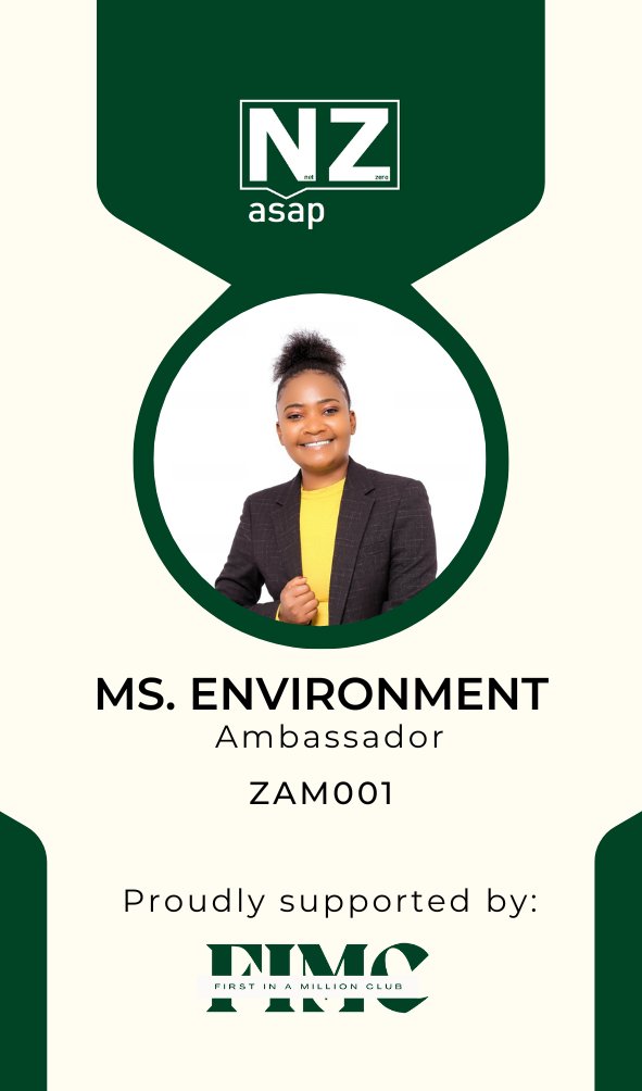 I am thrilled to announce that I am the new and first ambassador for <a href="/nzasap3/">NZASAP Climate Solutions Advocacy</a> in Zambia 🇿🇲🇿🇲🇿🇲🇿🇲🙏🧎‍♀️.

We continue pushing for a better tomorrow 💪🏾.

#ClimateJustice
#ClimateAction 
#NZASAP 

<a href="/GreenNature_ZM/">GreenNature</a> 
<a href="/PACJA1/">PACJA</a> 
<a href="/ZCCN_Official/">Zambia Climate Change Network</a>