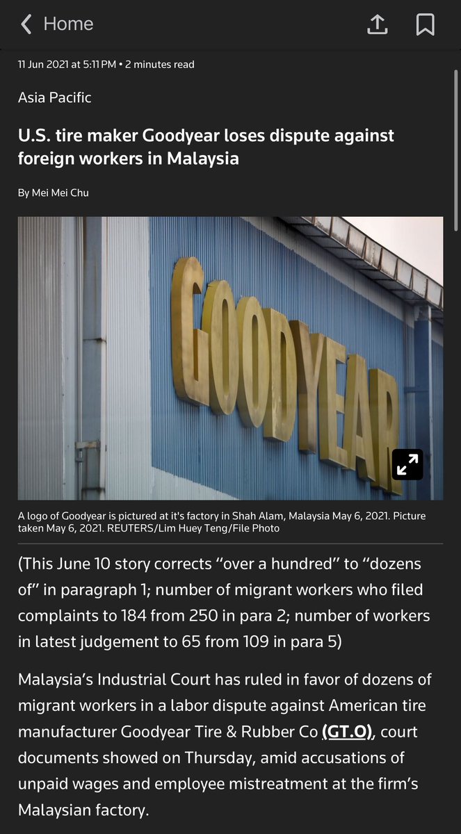 Thank you for stepping in and helping Goodyear's staff.

As much as I kesian dengan all 550 workers, any company that abuses the rights of foreign workers deserves to melingkup. I said what I said.

#MigranJugaManusia