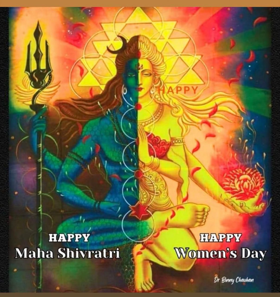 What a lovely coincidence that #Mahashivratri has fallen on the same day as #InternationalWomenDay ! Let us recognise, nurture & celebrate the Shiv & the Shakti within us. The masculine & the feminine. The Rajas & the Tamas. 🙏🏽 Herath Mubarak everyone 🤗