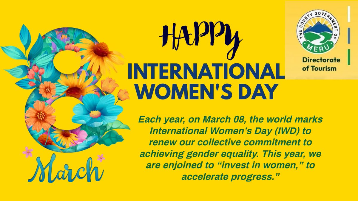DiscoverMeru's tweet image. #happyinternationalwomensday  is an important annual event celebrated on March 8.

The campaign theme for International Women's Day 2024 is "Invest in women: Accelerating progress". 

#Women #karibumeru #tembeamer
