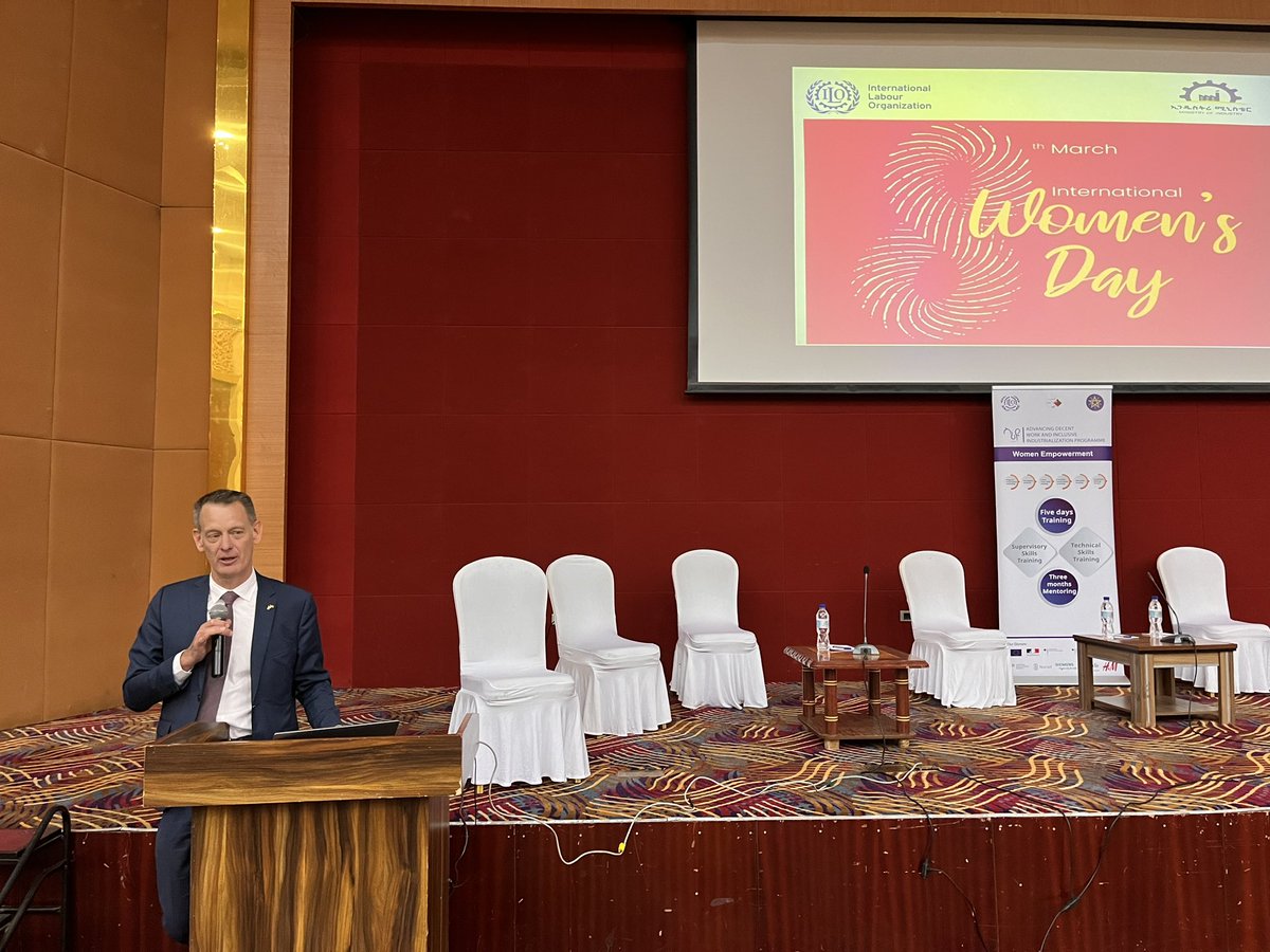 AddisIlo's tweet photo. 🎉@ILO Siraye programme with @ethio_Industry &amp; partners is conducting #InternationalWomensDay Celebration Workshop

High level discussion among key manufacturing industry players underway, focusing on women participation in leadership &amp; their contribution on labour productivity https://t.co/cooZjEqZNv