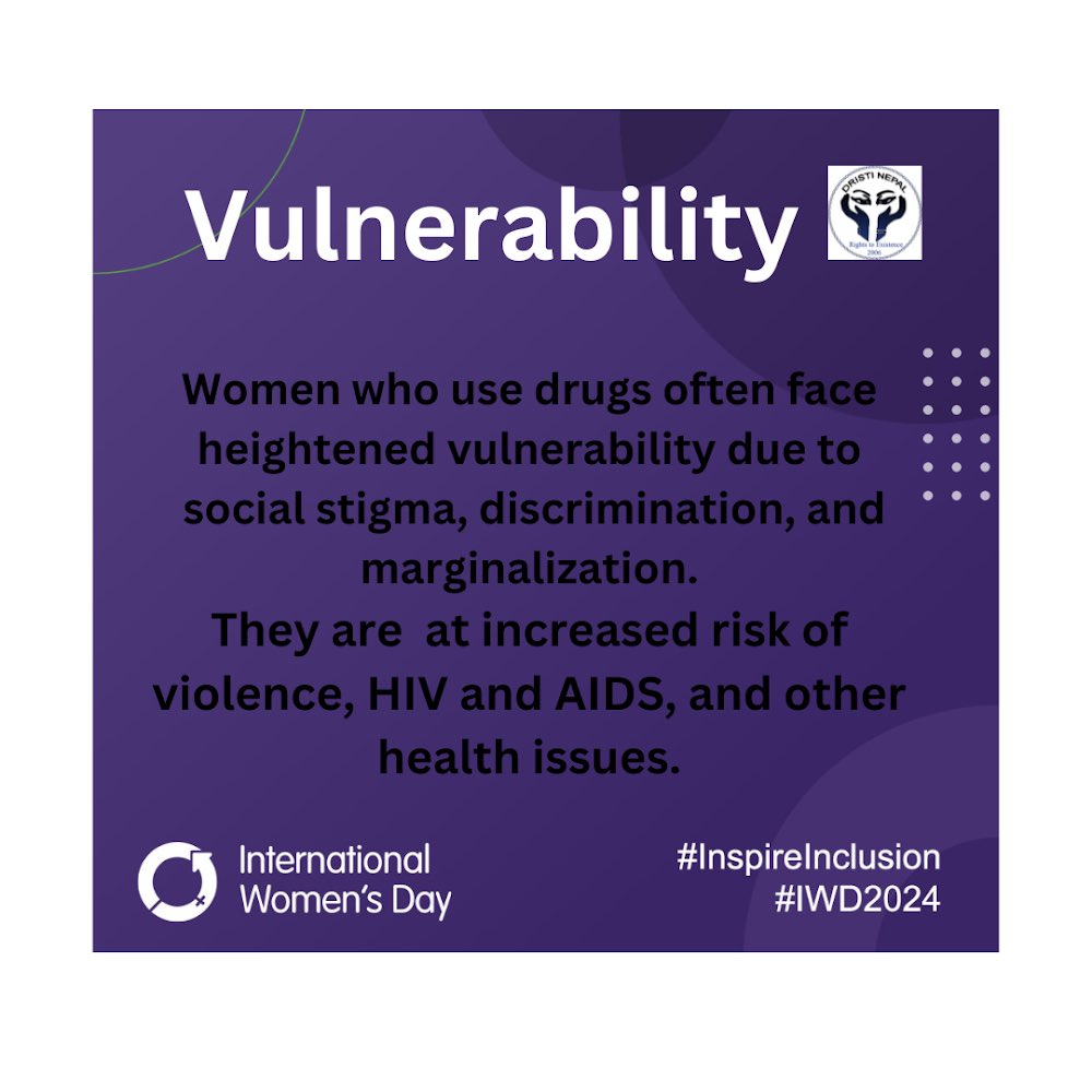 Dristi_Nepal's tweet photo. Today,#InternationalWomensDay2024 , let’s talk about undeniable truth: Everyone deserves a space to thrive, free from judgment and stigmaLet’s remember that women who use drugs are not exceptions,they deserve dignity, respect, and support just like anyone els.#DristiNepal https://t.co/s5SLPrYCso