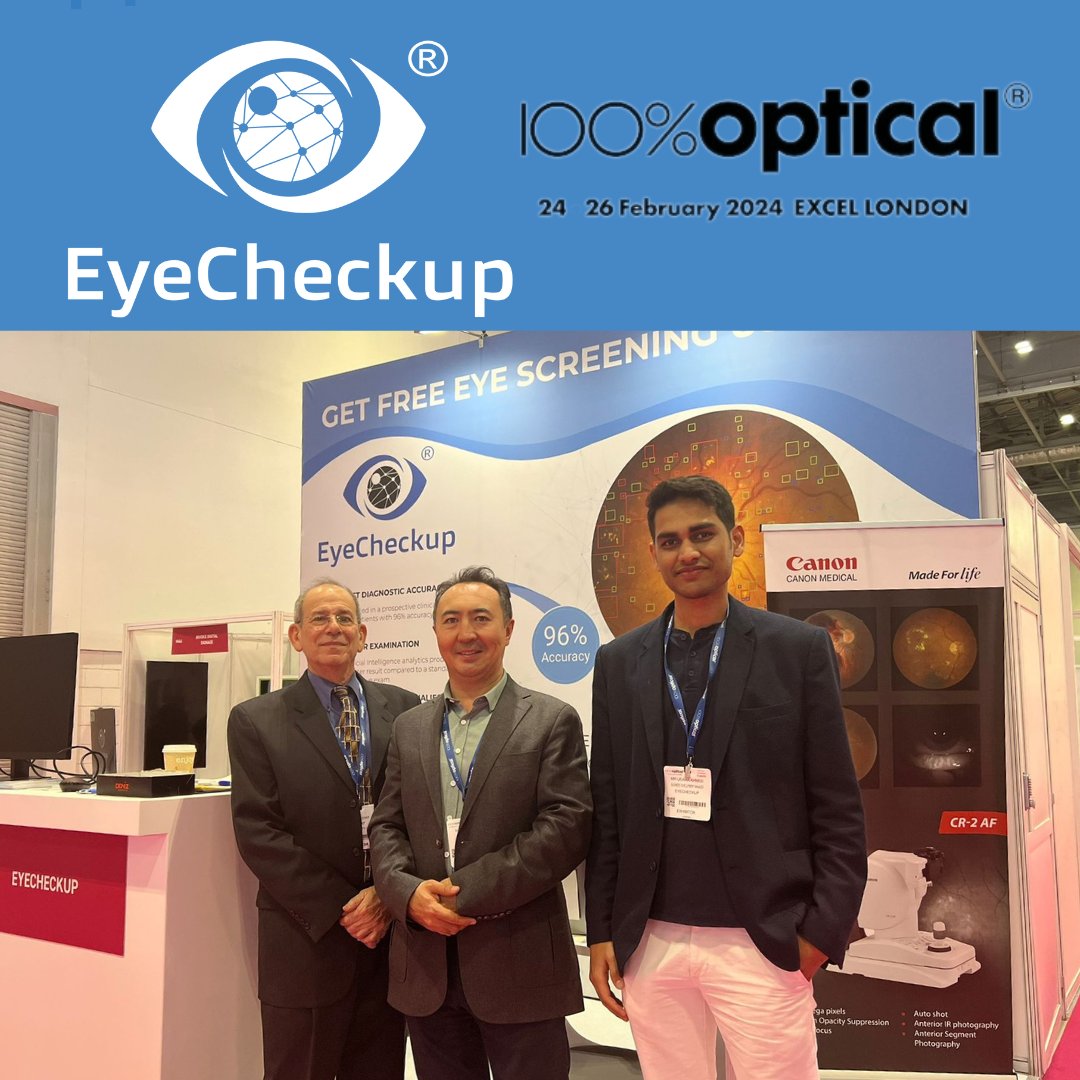 EyeCheckup - Early Diagnosis AI system (@eyecheckup) on Twitter photo We are glad to share the success at the 100% Optical trade show.
Thank you very much for your interest in EyeCheckup. We look forward to seeing you next year at 100% Optical!
#100optical #optometry #ophthalmology #healthcare #health #OCT #glaucoma #ARMD #AI We are glad to share the success at the 100% Optical trade show.
Thank you very much for your interest in EyeCheckup. We look forward to seeing you next year at 100% Optical!
#100optical #optometry #ophthalmology #healthcare #health #OCT #glaucoma #ARMD #AI