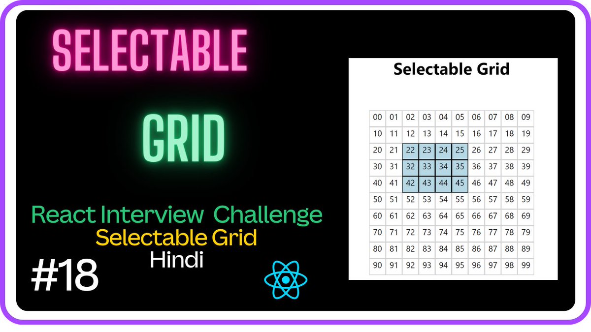 imran1mind's tweet photo. 🚀Selectable Grid React App-React Interview Challenge #16 -Machine Coding... https://t.co/WuJQ9xekJd via @YouTube 
Please like, share, and subscribe to the channel.
#javascript #reactjs #react #reactdeveloper #javascriptdeveloper #reactdevelopment #webdevelopment #html #css https://t.co/OPde4Hevk2
