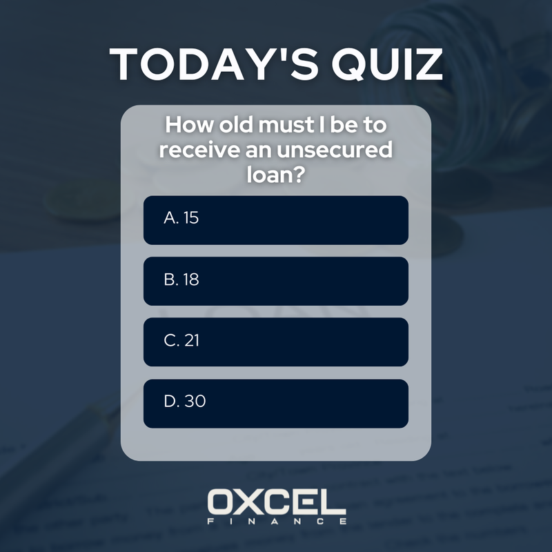 📆 In order to obtain an unsecured loan in Australia, you must be at least 18 years of age!

You also must be receiving a regular income in order to qualify for an unsecured loan.

#OxcelFinance #UnsecuredLoan #AustraliaLoan #AustraliaUnsecuredLoan #VehicleLoan