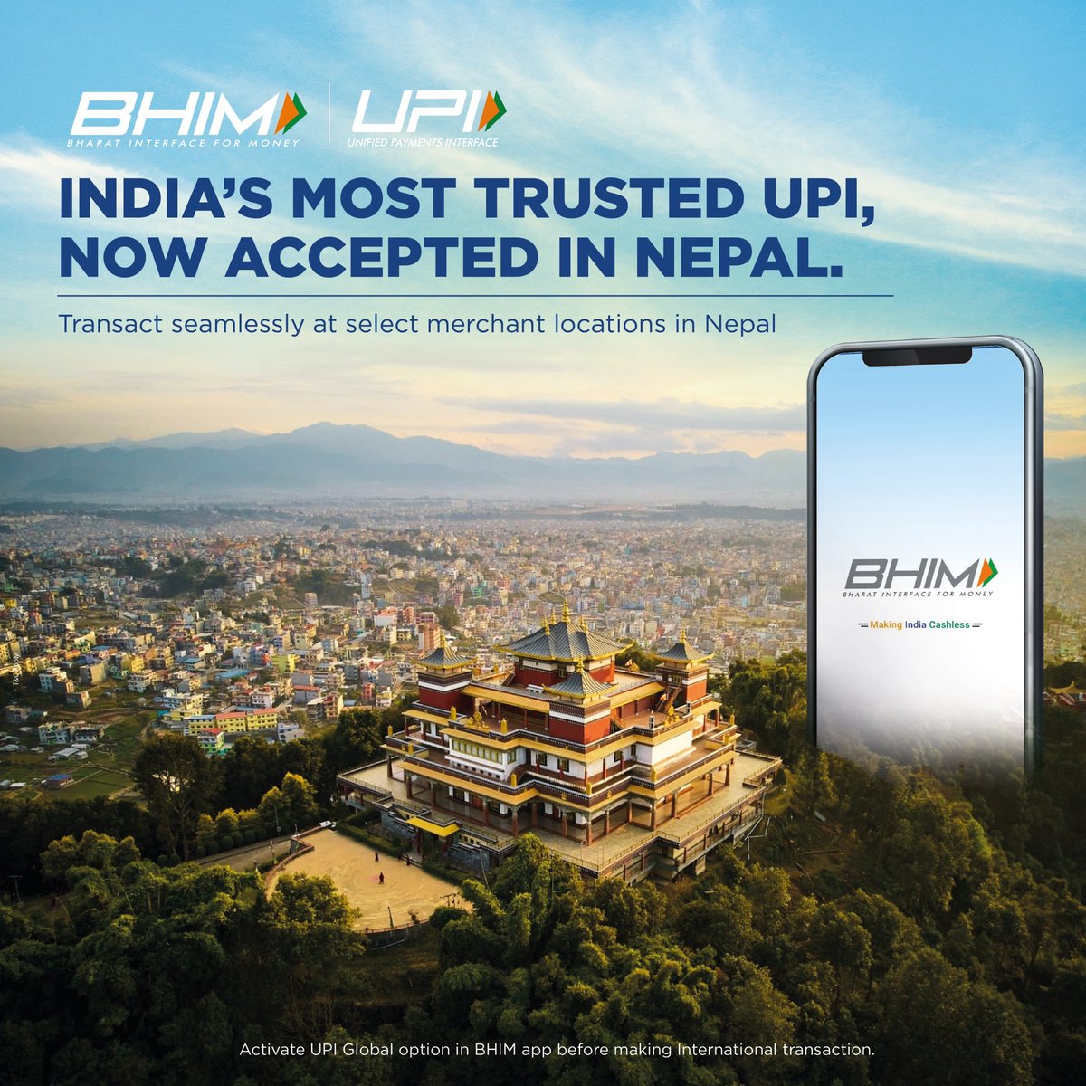 NPCI_NPCI's tweet photo. NPCI International Payments Ltd (NIPL) and @fonepay Payment Service Ltd, have announced that UPI is now live for cross-border transactions between India and Nepal. This partnership will enable Indian consumers to make instant, secure and convenient QR code based UPI payments at select merchant locations in Nepal by using UPI-enabled Apps.
 
This milestone not only signifies a successful partnership between two payment system operators but also symbolizes a new era of digital connection and collaboration between the two friendly nations.
 
Read more here: https://t.co/KzWBz8jyFm
 
#NIPL #Fonepay #Upi #Nepal