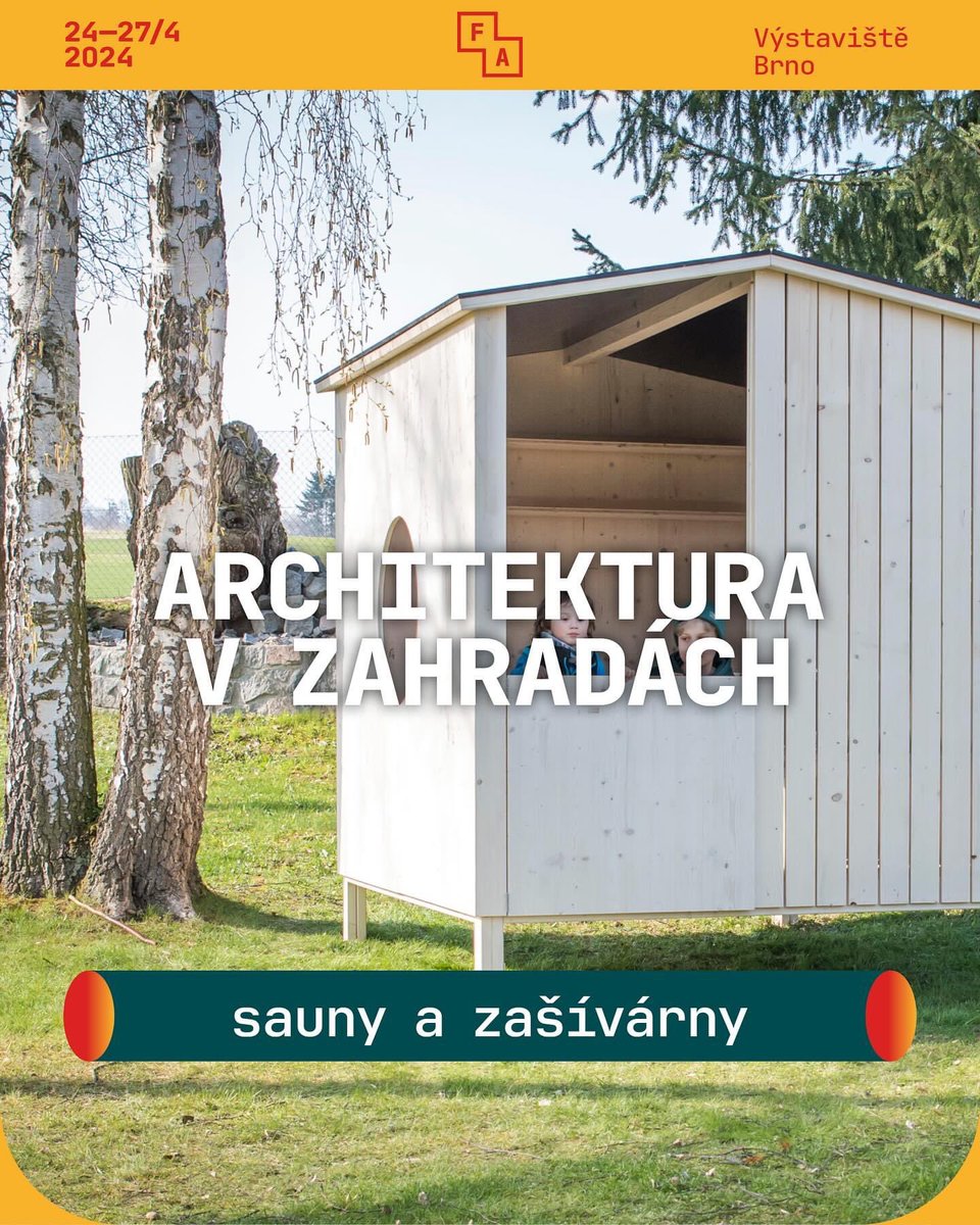 FArchitektury's tweet photo. Pátý ročník FA zanedlouho na výstavišti v Brně. Sbalte si na 4 dny,protože vás čeká nevídaná dávka inspirace mladými talenty a přednášky,které dají ten správný výtlak prefabrikovaným stavbám,výklus po odborných tématech si dopřejeme opět mezi Tiny houses a nově i design saunami https://t.co/8kTPKQVUEo