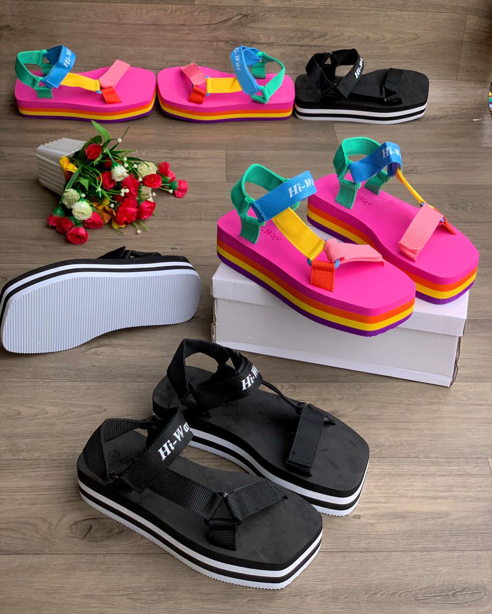 New In

*Trendy Easywear Platform Sandals*
 
*Colour :-  Black and Multicolour*

*Sizes:-  37 to 42*

*Price:- N12 000
