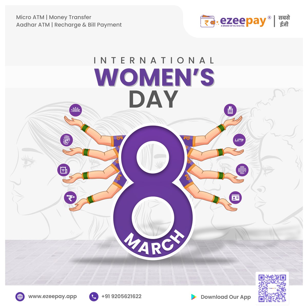 ezeepayofficial's tweet image. Celebrating the strength and dedication of our incredible female Ezeepay team on International Women's Day! Your passion and commitment drive our success. Gratitude to our female employees and retailers for their invaluable contributions. #WomenEmpowerment #BalanceForBetter