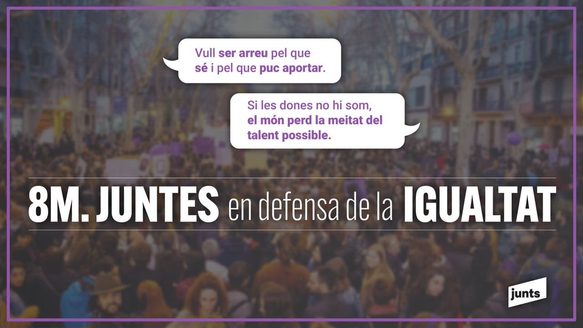 JuntsperSitges's tweet photo. Avui i cada dia #DiaInternacionaldelesDones 💜
#8M, #8MSitges https://t.co/uad3tPM1dB
