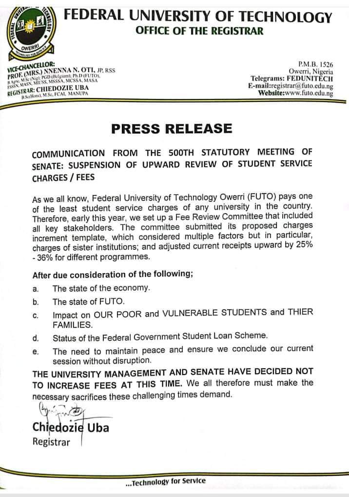 FUTO Nigeria tweet media