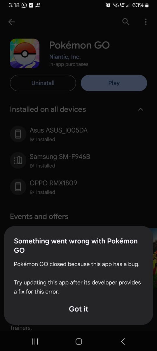 boredBeast's tweet photo. @NianticHelp why? https://t.co/vUCyMSOYTu