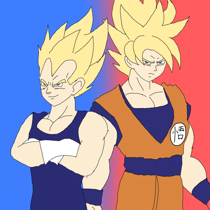#ドラゴンボール 鳥山明先生っと言えばやっぱ悟空とベジータ!鳥山先生最高な作品をありがとうご冥福を心よりお祈りいたします。 