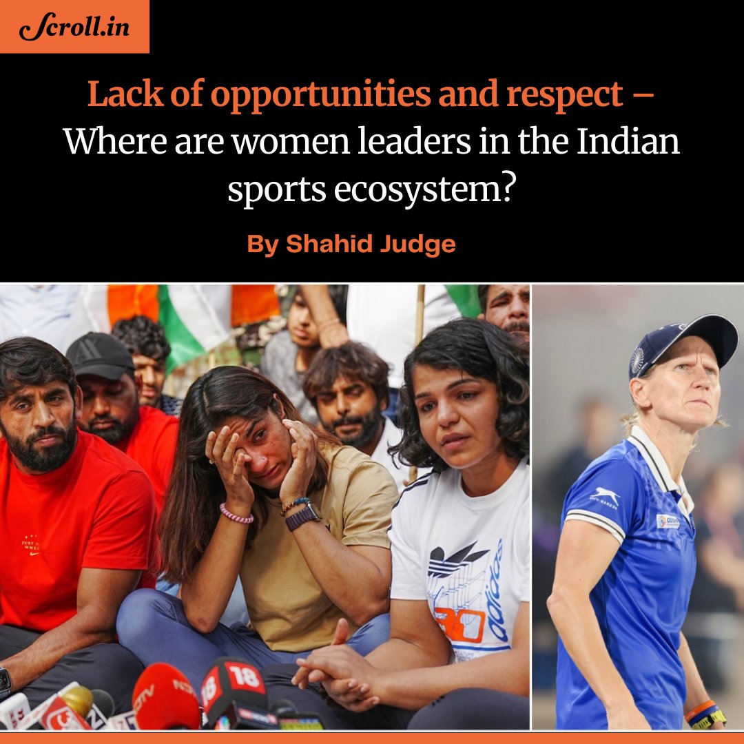 In a male-dominated Indian sports landscape that is averse to change, there is a dearth of women in leadership roles. I write, with inputs from @manishamal19, @aparnapopat and Shailaja Jain scroll.in/field/1064896/…