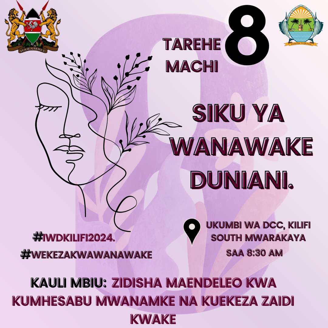 TerryZawadi's tweet photo. Happy International women's Day!
@DrPeterKyalo @PeterYaah003 @jilanishmat @KadzoMramba @mverakazungu 
#InvestInWomenKilifi https://t.co/LncahXUFqa