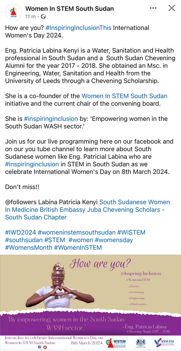 PL_on_WASH's tweet photo. Happy International Women’s Day
#InspiringInclusion https://t.co/9Us6jARHfb