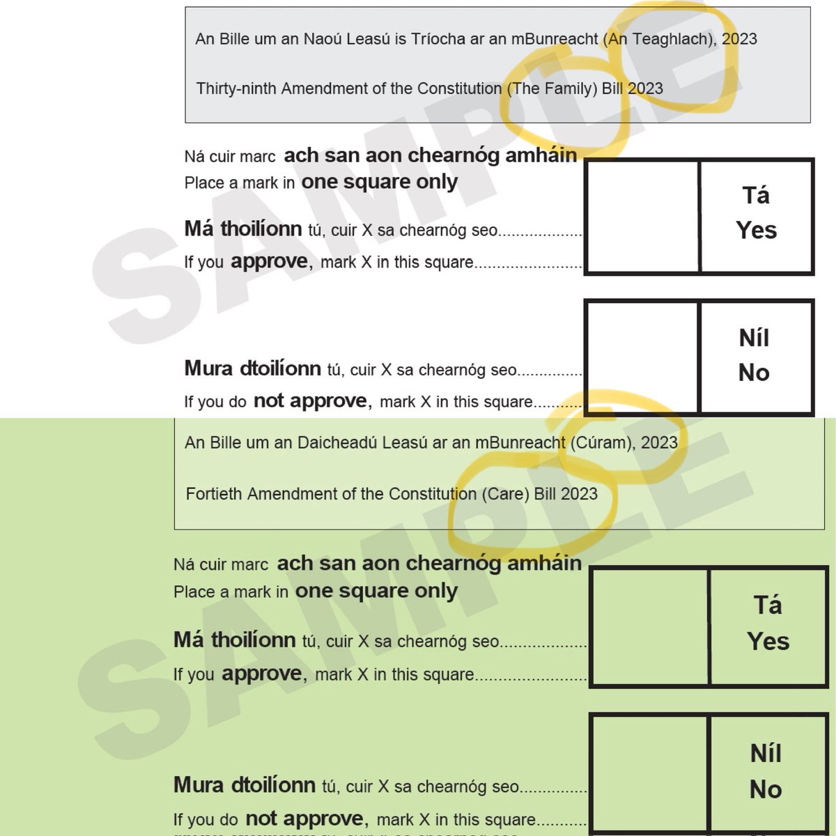 🗳️ Polls are open until 10pm. 💭 Remember: you don’t need your polling card; photo ID and proof of address will suffice. ⬜️ The white ballot is the Family Referendum (39th Amendment). 🟩 The green ballot is the Care Referendum (40th Amendment). 🧮 Counting begins tomorrow a.m.