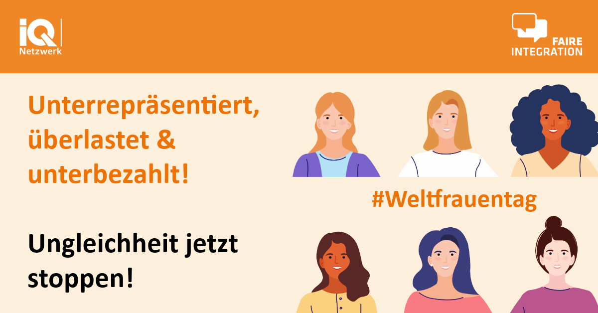 #Weltfrauentag! Frauen sind weiterhin unterrepräsentiert &amp; unterbezahlt auf dem Arbeitsmarkt, unterrepräsentiert in Führungspositionen &amp; überlastet mit Sorgearbeit! Das muss sich ändern!: Für mehr Anerkennung, mehr Entlastung &amp; Bezahlung! @NW_IQ <a href="/BMAS_Bund/">Bundesministerium für Arbeit und Soziales</a> <a href="/_verdi/">Ver.piss.di</a> <a href="/dgb_news/">DGB - Deutscher Gewerkschaftsbund</a>