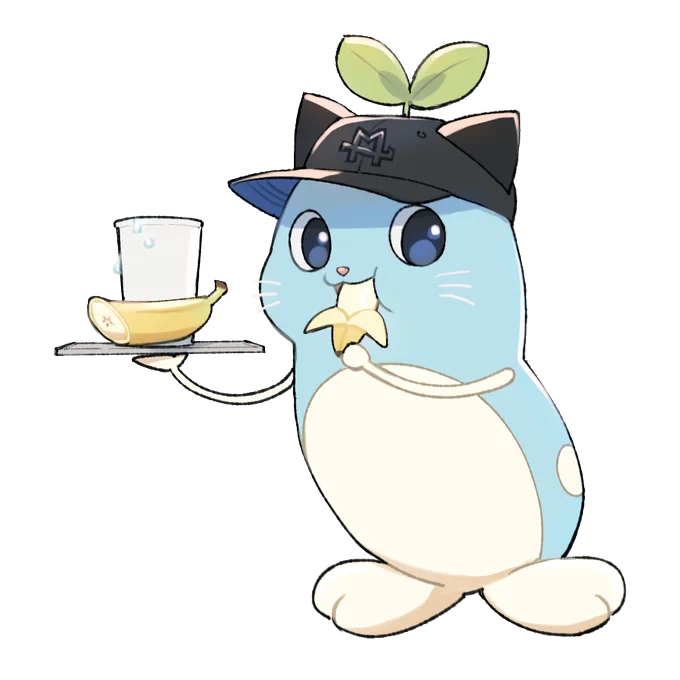 #マラソン耐久応援まめねこイラスト 
