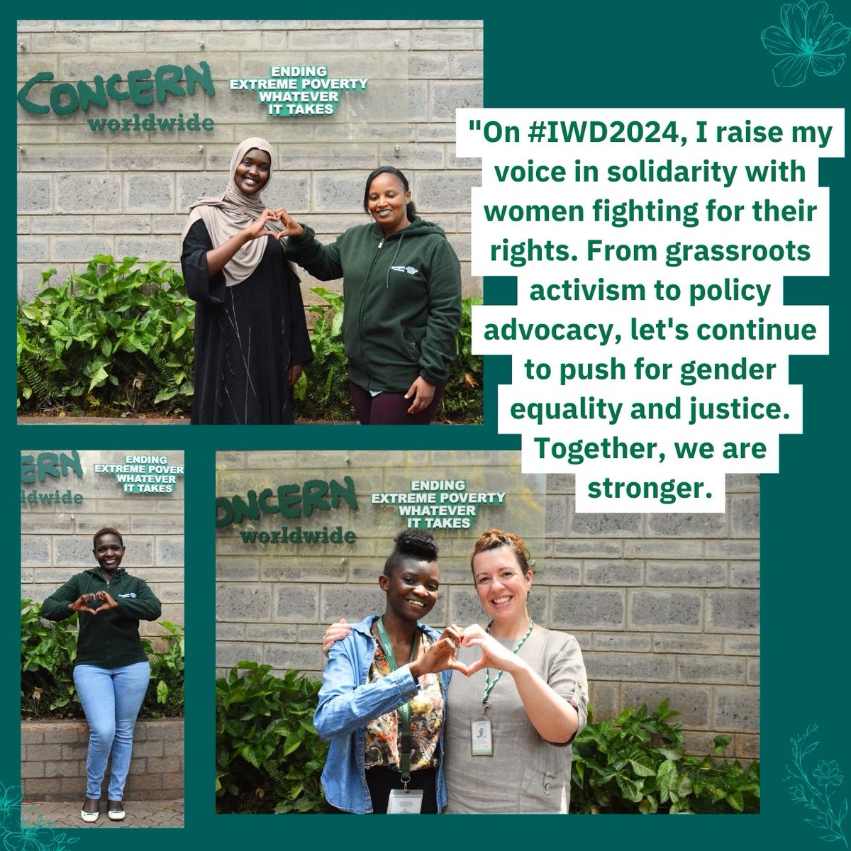 '@ConcernKenya proudly stands with the global community in honoring International Women's Day 2024! 💫

Together, we are dedicated to fostering #Inclusion and #InvestingInWomen, ensuring a brighter, more equitable future for all.