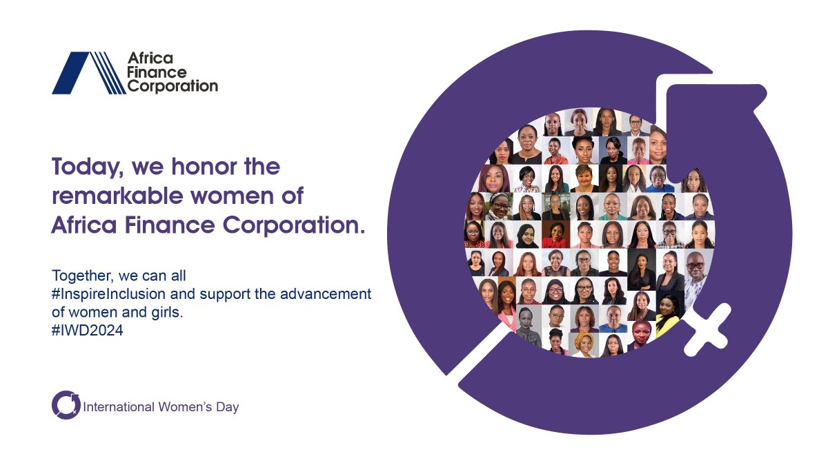 Today, we celebrate the incredible achievements of women around the world. Let's continue to empower, uplift, and support each other on this journey towards equality. Happy International Women’s Day to the remarkable women at @africa_finance! #inspireinclusion #IWD2024