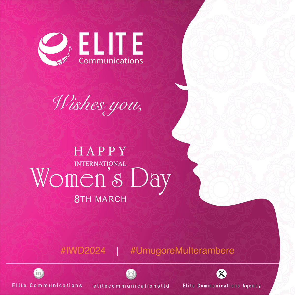 🎉 Happy International Women's Day from all of us at ELITE Communications! Today and every day, let's champion the rights and achievements of women, working together to create a more equitable society. #UmugoreMuIterambere #IWD2024 #RwOX #Rwanda