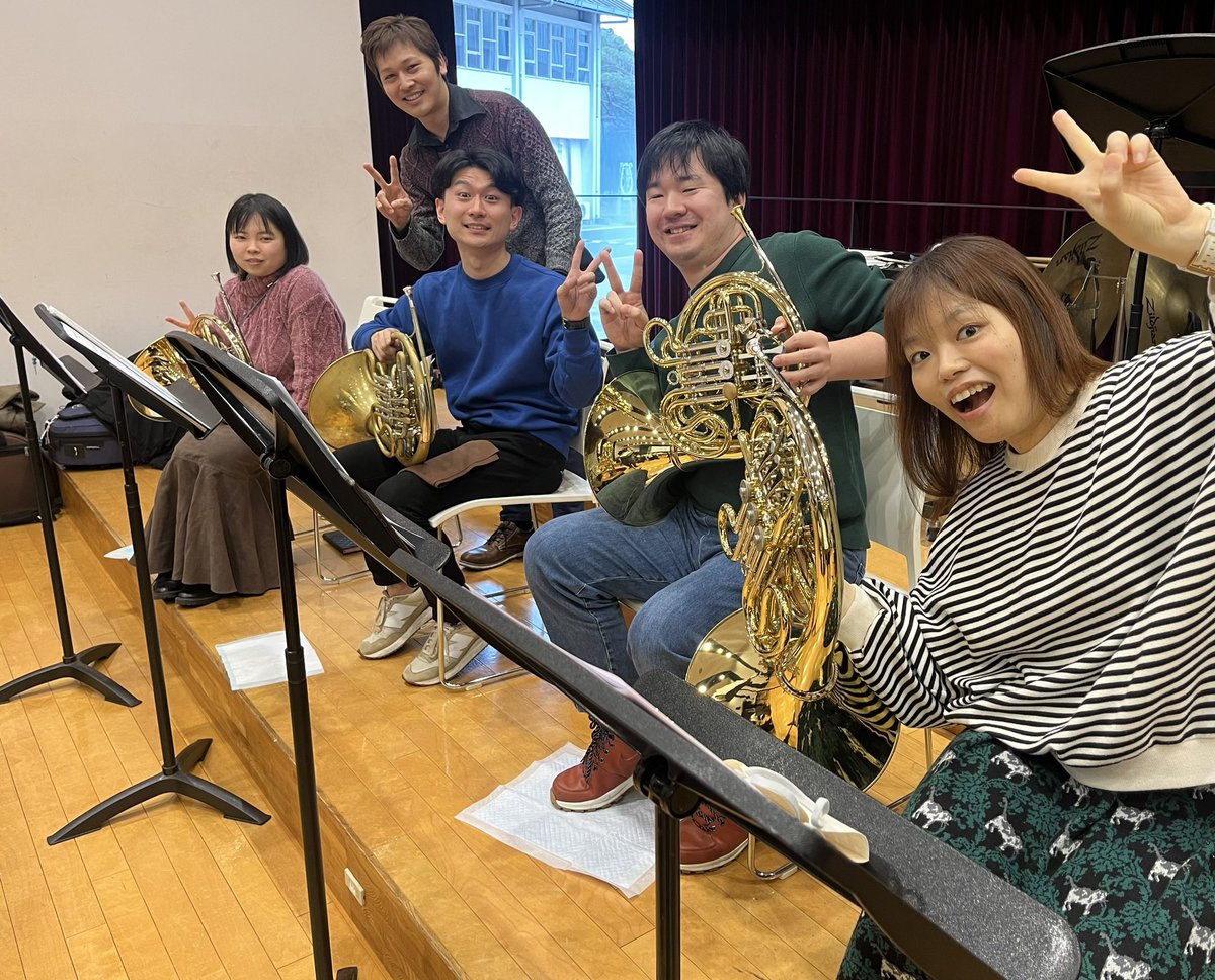kentomotegi's tweet photo. グラウベン木管合奏団のリハでした！

フルート、ホルンの皆さんと^ ^

チケットご予約はメンバーからも可能ですのでぜひお問い合わせください♪
皆様のご来場をお待ちしています^ ^

#木管 https://t.co/Cxe63nYv0E
