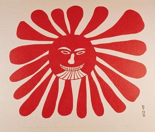 'The Woman Who Lives in the Sun' (1960) by Canadian Inuit artist Kenojuak Ashevak #womensart ♀ ❤️