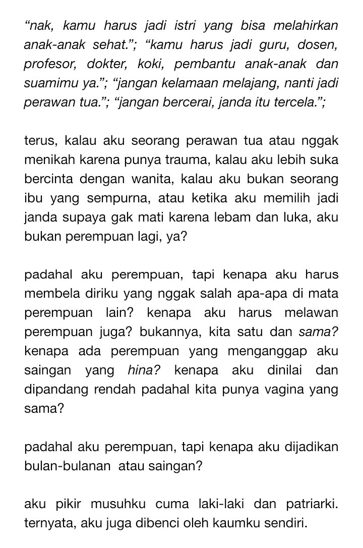 sulfurome's tweet photo. selamat hari perempuan, aku harap setelah ini aku nggak lagi jadi bulan-bulanan atau dianggap saingan. https://t.co/8BRjHo7ztH