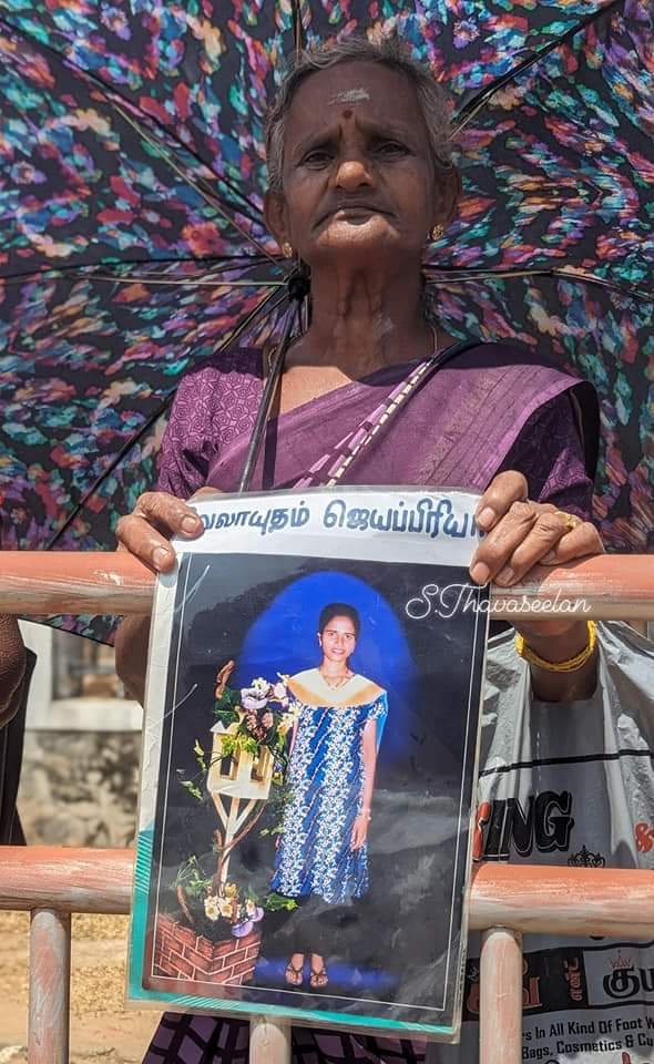 Families of the disappeared marked International Women’s Day 2024 (8th March) with a protest in Mullaitivu, as they reached 8 years in the struggle for truth and justice for the their loved ones. @UNHumanRights